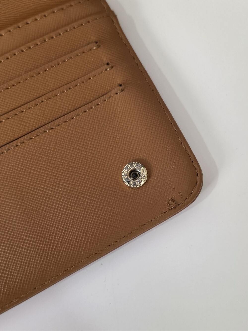 Tory Burch Saffiano Leather Continental Long Wallet / Clutch - Caramel Brown - Picture 11 of 16